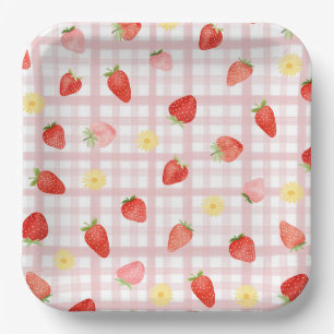 Assiettes En Carton Plaques de papier de la fraise