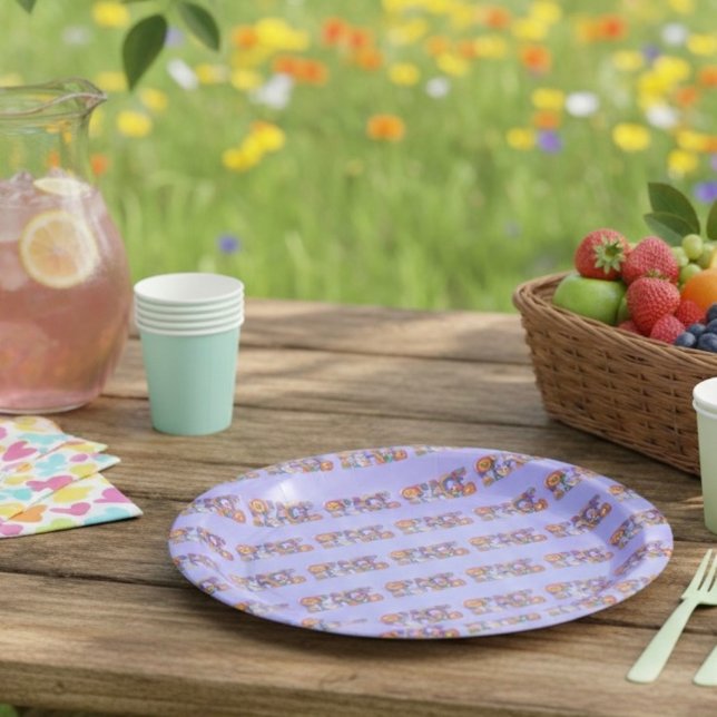 Assiettes En Carton Plaques de papier de la paix (Créateur téléchargé)