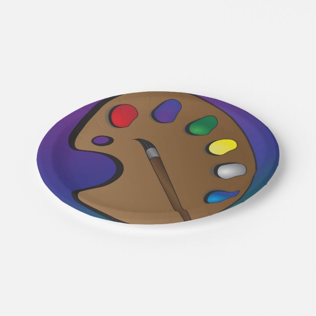 Assiettes En Carton Plaques de papier de la palette d'artistes (Angle)