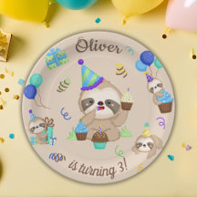 Plaques de papier de la partie Sloth