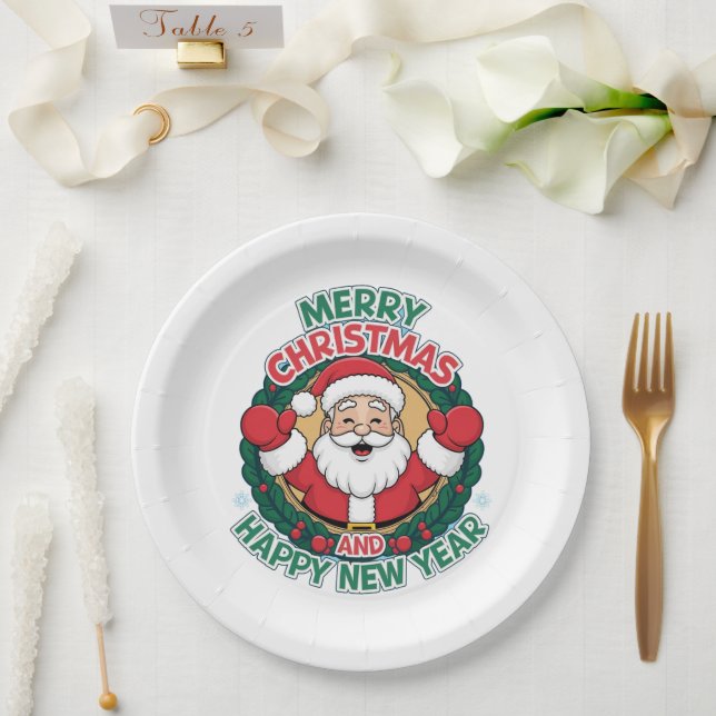 Assiettes En Carton Plaques de papier de Noël (Mariage)