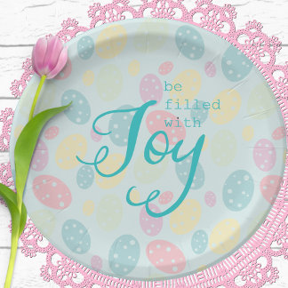 Assiettes En Carton Plaques de papier de Pâques Joy