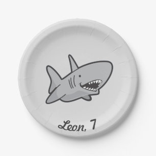 Assiettes En Carton Plaques de papier de requin de Pool Party