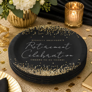 Assiettes En Carton Plaques de papier de retrait Parties scintillant n