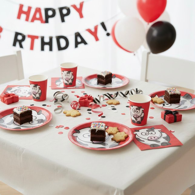 Assiettes En Carton Plaques de papier de vache à dessin (Créateur téléchargé)