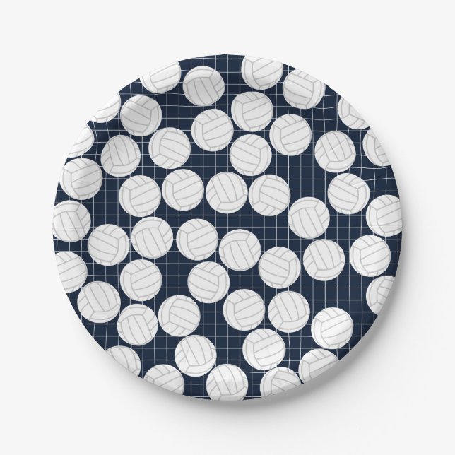 Assiettes En Carton Plaques de papier de volley-ball mûres (Devant)