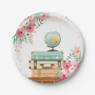 Assiettes En Carton Plaques de papier de voyage Aventure douche nuptia