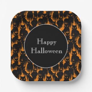 Assiettes En Carton Plaques de papier d'Halloween