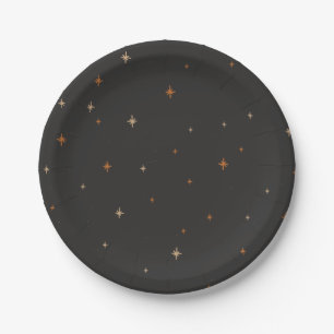 Assiettes En Carton Plaques de papier d'Halloween noir simples
