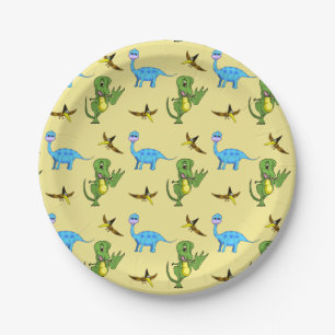 Assiettes En Carton Plaques de papier dinosaures