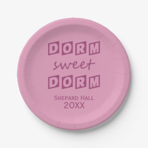 Assiettes En Carton Plaques de papier dortoir sur mesure "Dorm Sweet D