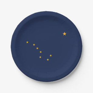 Assiettes En Carton Plaques de papier drapeau de l'État de l'Alaska