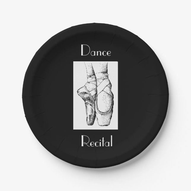 Assiettes En Carton Plaques de papier du considérant Danse (Devant)
