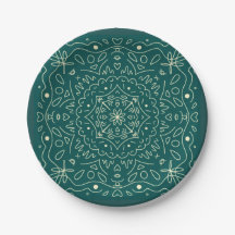 Plaques de papier Emerald Mandala