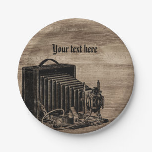 Assiettes En Carton Plaques de papier en silhouette vintage