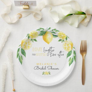 Assiettes En Carton Plaques de papier Fête des mariées citron