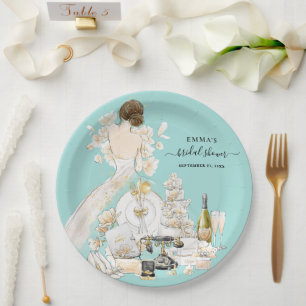 Assiettes En Carton Plaques de papier Fête des mariées Magnolia Bride