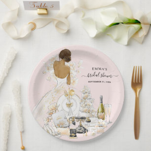Assiettes En Carton Plaques de papier Fête des mariées Magnolia Bride