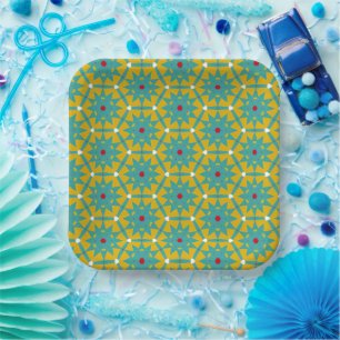 Assiettes En Carton Plaques de papier Fiesta Starburst Vibrant