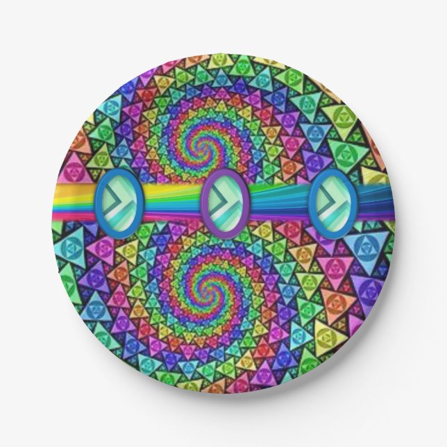 Assiettes En Carton Plaques de papier Floral (Devant)