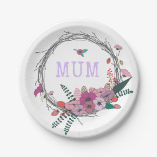 Assiettes En Carton Plaques de papier floral