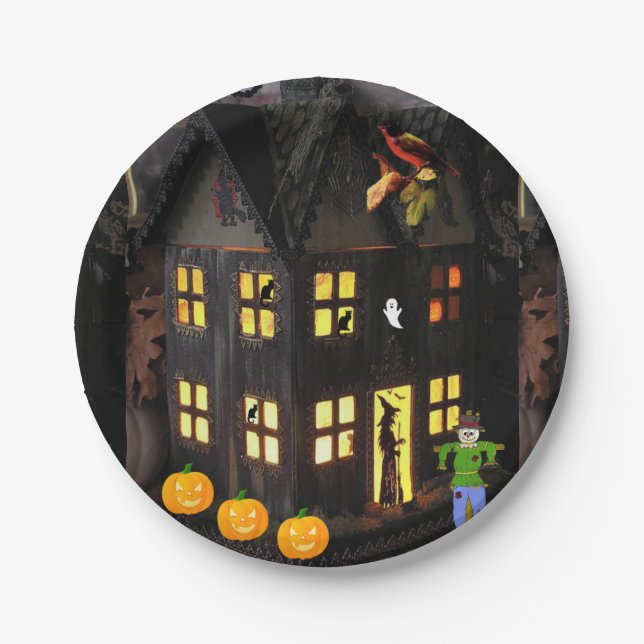 Assiettes En Carton Plaques de papier Halloween (Devant)
