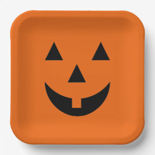 Assiettes En Carton Plaques de papier Halloween Citrouilles