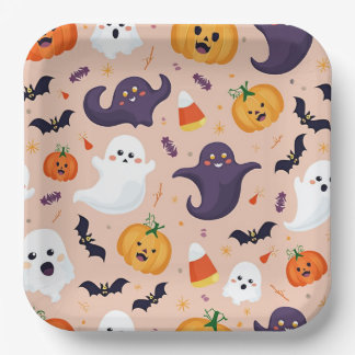 Assiettes En Carton Plaques de papier Halloween - Festive Party Fourni