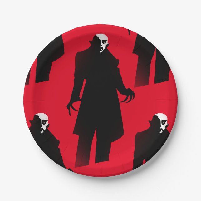 Assiettes En Carton Plaques de papier Halloween nosferatu (Devant)