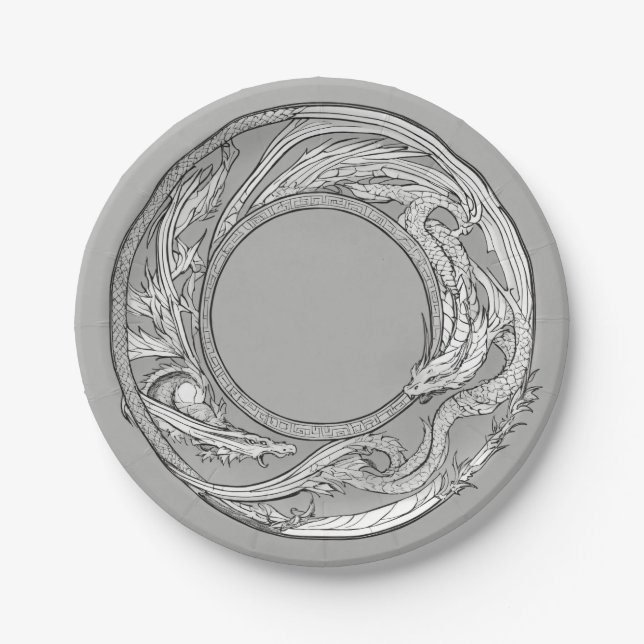 Assiettes En Carton Plaques de papier jetables élégantes (Devant)