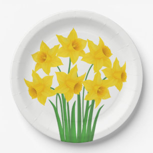 Assiettes En Carton Plaques de papier-jonquilles