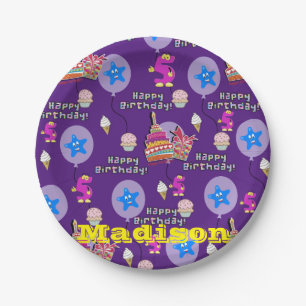 Assiettes En Carton Plaques de papier, Joyeux 5e anniversaire #5 Ballo