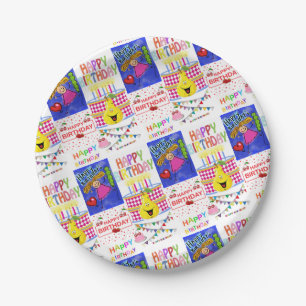 Assiettes En Carton Plaques de papier, Joyeux anniversaire