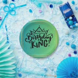 Assiettes En Carton Plaques de papier King Anniversaire
