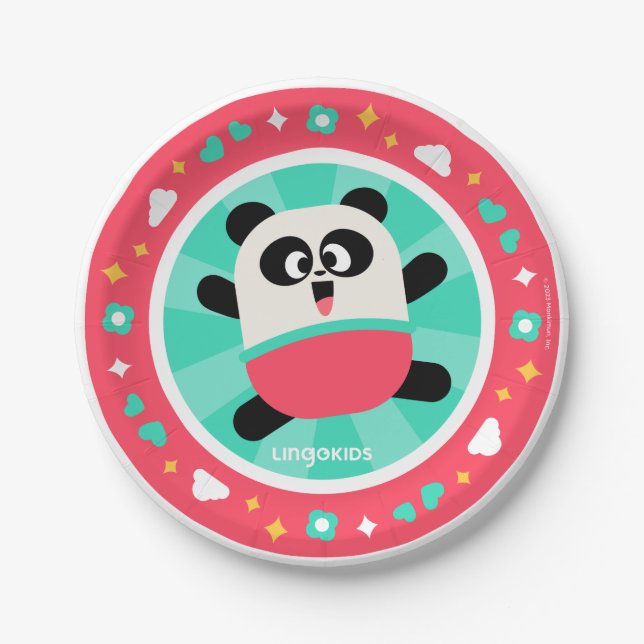 Assiettes En Carton Plaques de papier Lingokids Party avec Elliot (Devant)