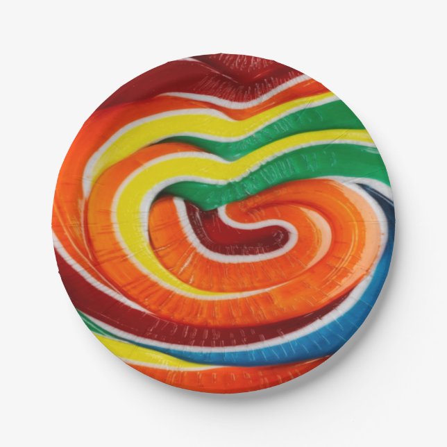 Assiettes En Carton Plaques de papier Lollipop (Devant)