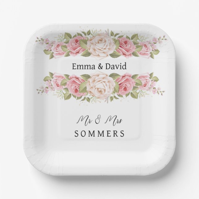 Assiettes En Carton Plaques de papier mariage (Recto)