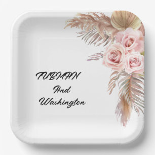 Assiettes En Carton Plaques de papier Mariage Bohème Chic Floral