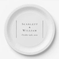 Plaques de papier Mariage modernes simples