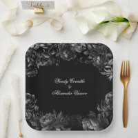 Plaques de papier Mariage noir gothique classique