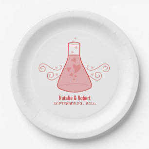 Assiettes En Carton Plaques de papier Mariage Red Sweet Chemistry