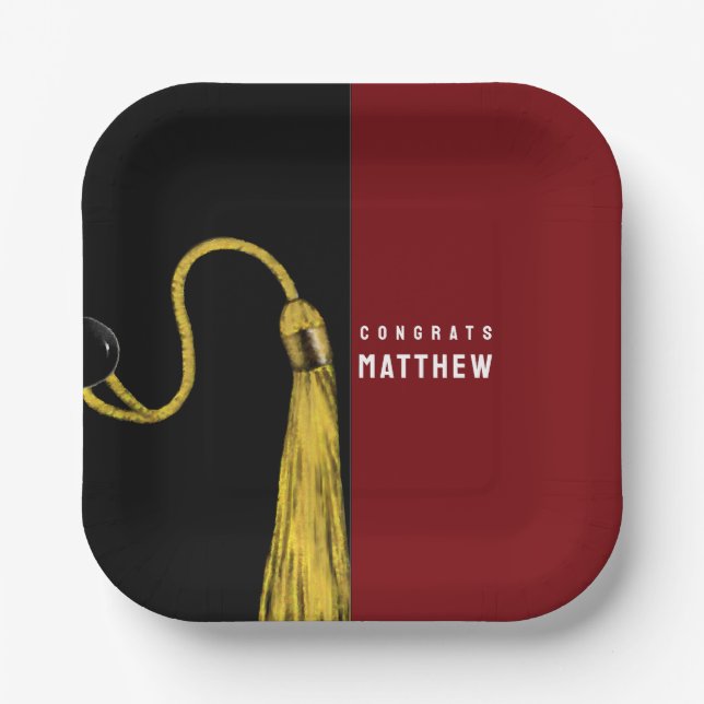 Assiettes En Carton Plaques de papier marron de fête (Recto)