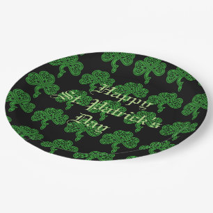 Assiettes En Carton Plaques de papier Motif Shamrock Lucky Celtic