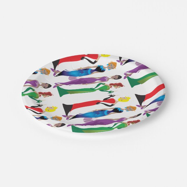 Assiettes En Carton Plaques de papier nocturne pour dames (Angle)