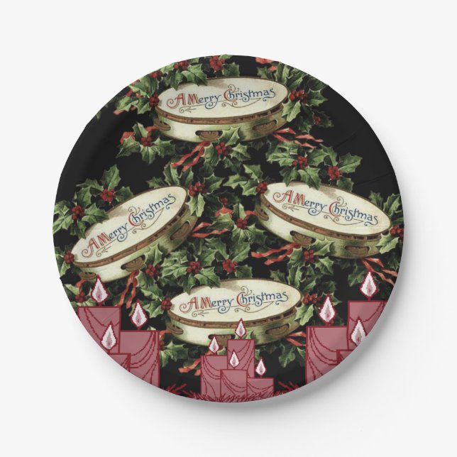 Assiettes En Carton Plaques de papier Noël (Devant)