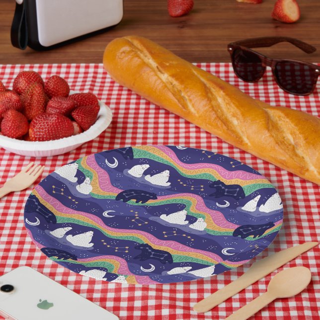 Assiettes En Carton Plaques de papier Northern Lights (Pique-nique)