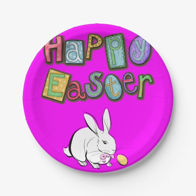 Assiettes En Carton Plaques de papier Pâques (Devant)