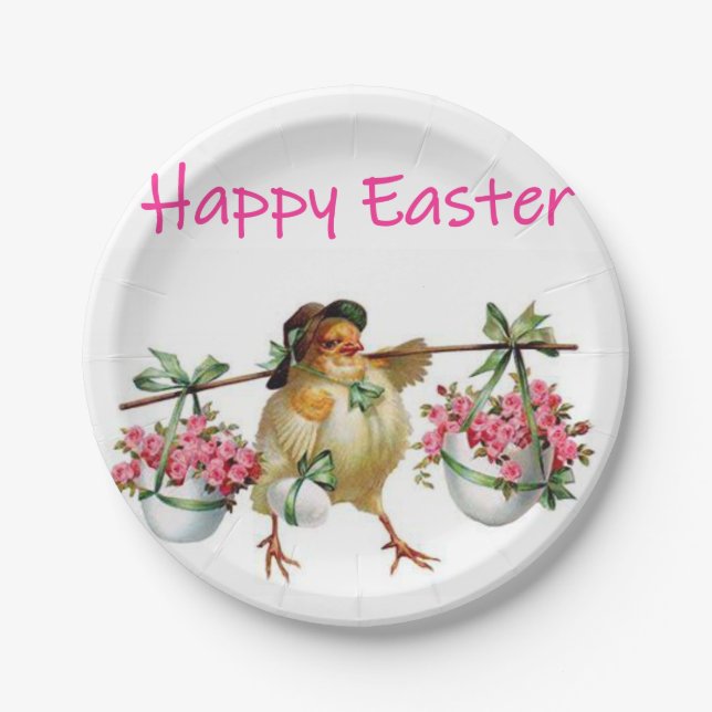 Assiettes En Carton Plaques de papier Pâques (Devant)
