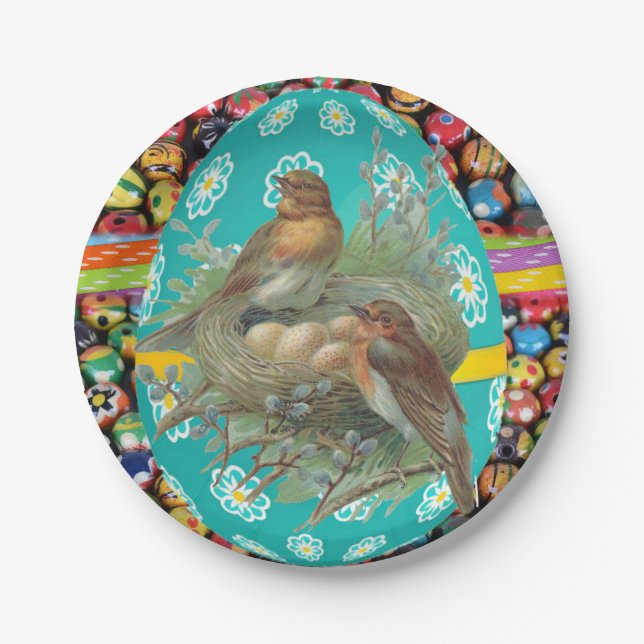 Assiettes En Carton Plaques de papier Pâques (Devant)