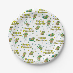 Assiettes En Carton Plaques de papier passover "Hoppy Passover" Motif